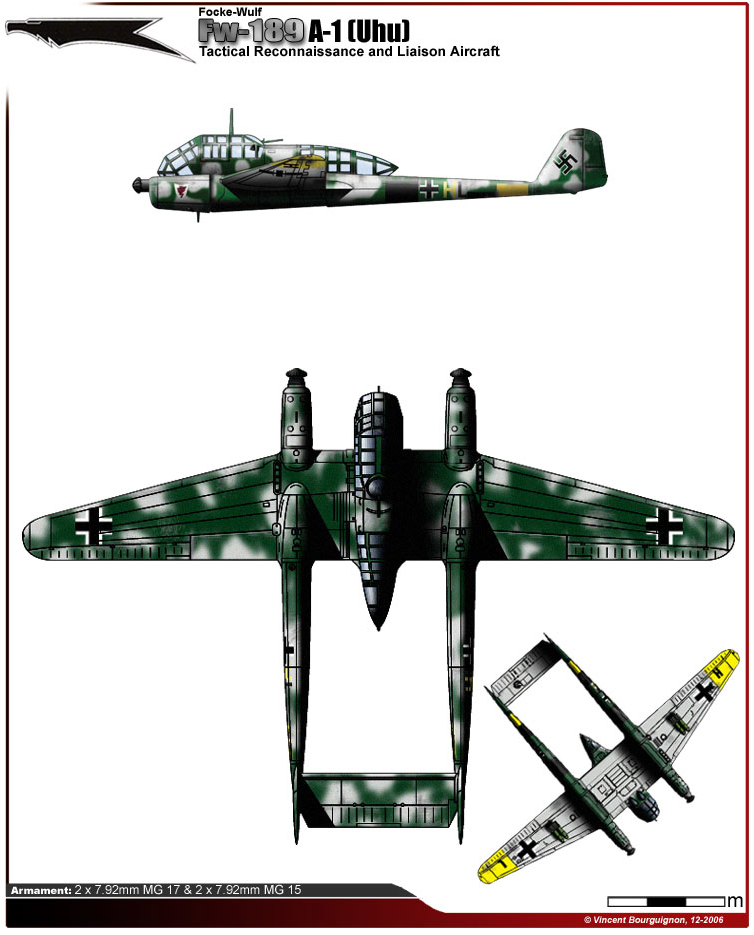 Bauplan Focke Wulf Fw 189 UHU Modellbau Modellbauplan