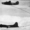 WW2 AIR-TO-AIR REFUELING EXPERIMENT, B-24 TO B-17
